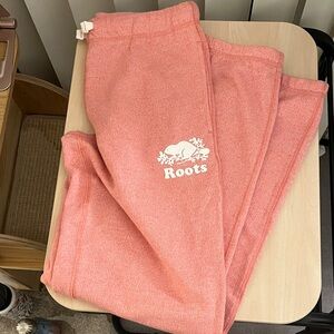 Roots NEW original sweatpants coral pink peach as 14 kids, small women jogger